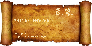 Büki Márk névjegykártya